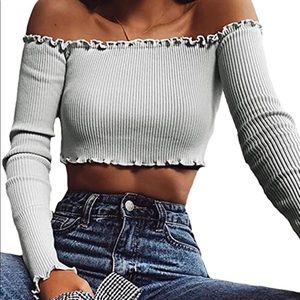 Off the Shoulder Crop Top